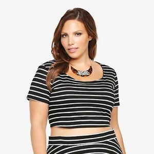 Torrid Striped Crop Top